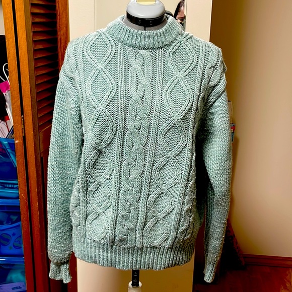 Size large unisex mint green sweater. Used but in great shape. - Picture 1 of 3